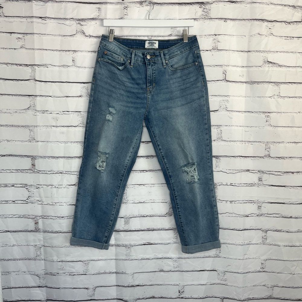 Levi’s Denizen Mid Rise Boyfriend Jeans Distressed Blue Women’s 10 Casual Denim